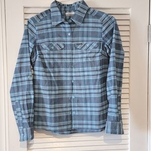 Columbia women's long sleeve omni-heat plaid shirt size small